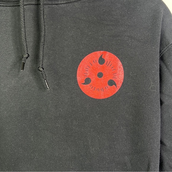Naruto Shippuden Sasuke Black Hoodie Men’s Small Graphic Anime - Picture 2 of 7